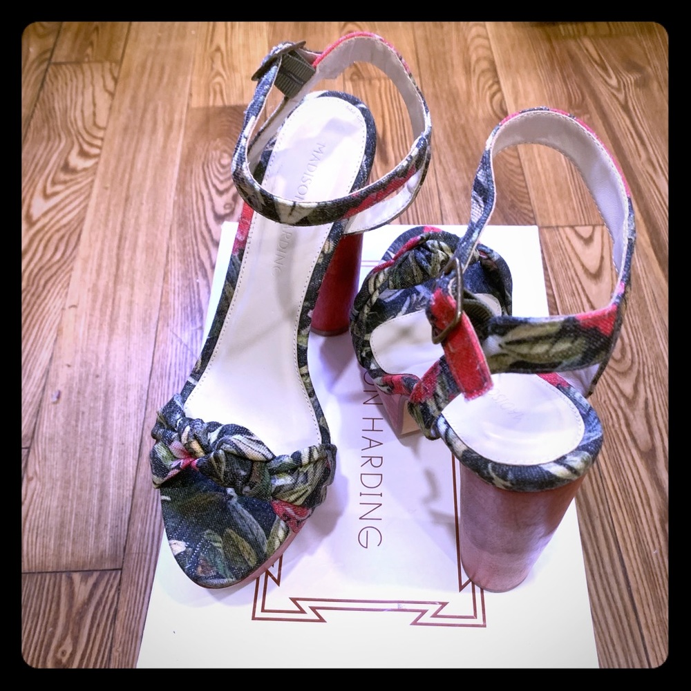 Madison Harding Floral Platform Sandals